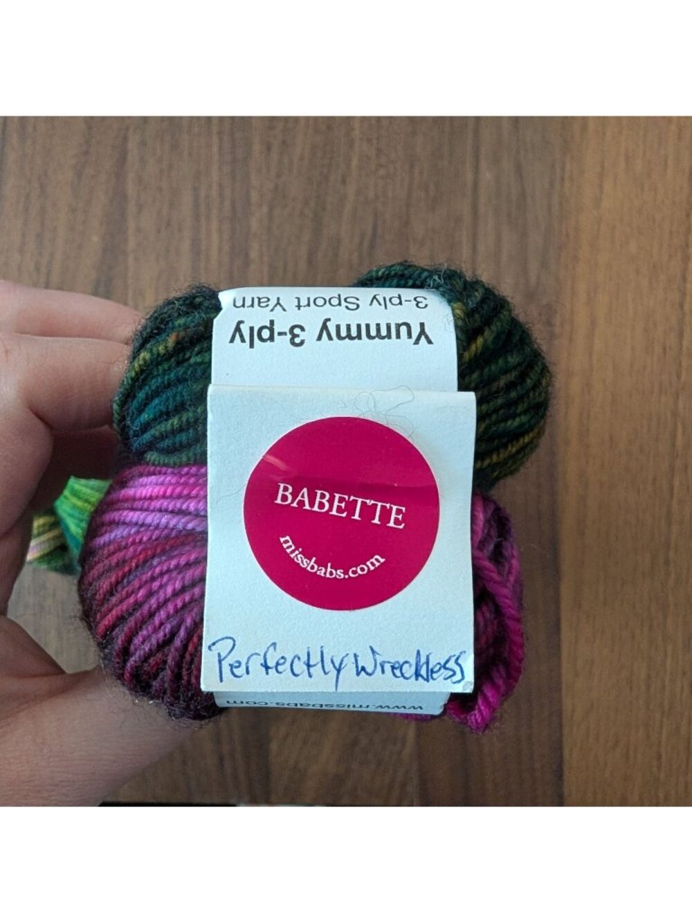 Miss Babs Yummy 3-Ply Hank - Perfectly Wreckless (Discontinued)